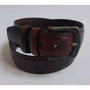 Mens Columbia Raised Brown Leather 1.5" Wide Belt 11CO02A9 Size 36/90